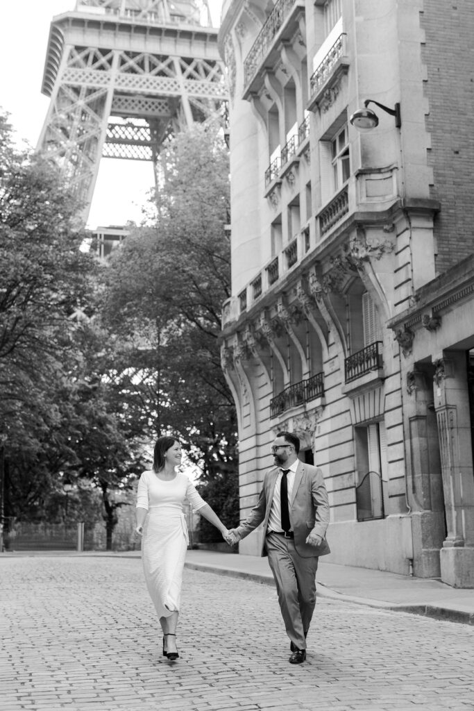 Eiffel Tower Photo Shoot with Couple by Paris Photographer Katie Donnelly Photography