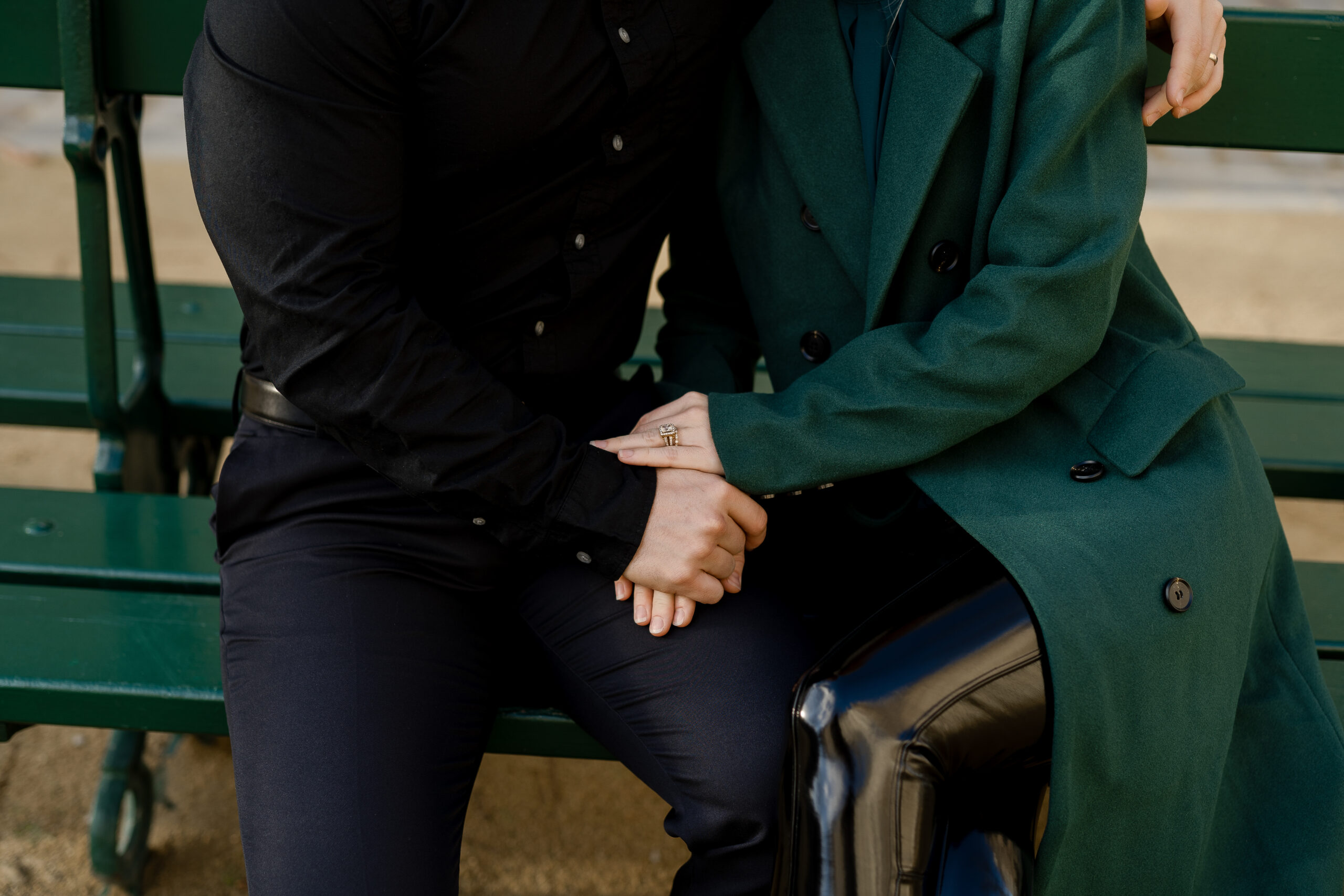 "Romantic couples portrait on Pont Neuf in Paris by photographer Katie Donnelly"