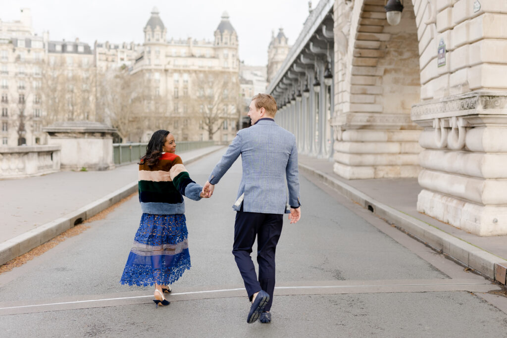Paris Spring 2025: Family walking near the Eiffel Tower